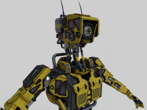 Industrial robot - low-poly game ready model 3D 模型