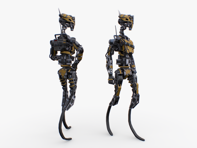 Scout robot gameready model Unity Unreal Engine 3D Модель .c4d .max .obj .3ds .fbx .stl .blend 
