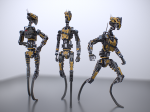 Scout robot gameready model Unity Unreal Engine 3D Модель