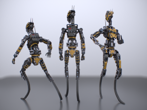 Scout robot gameready model Unity Unreal Engine 3D Модель