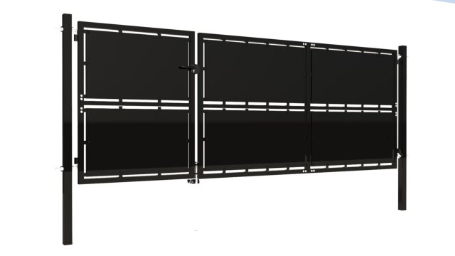 Gate industrial style 3D Model .c4d .max .obj .3ds .fbx .stl .blend 