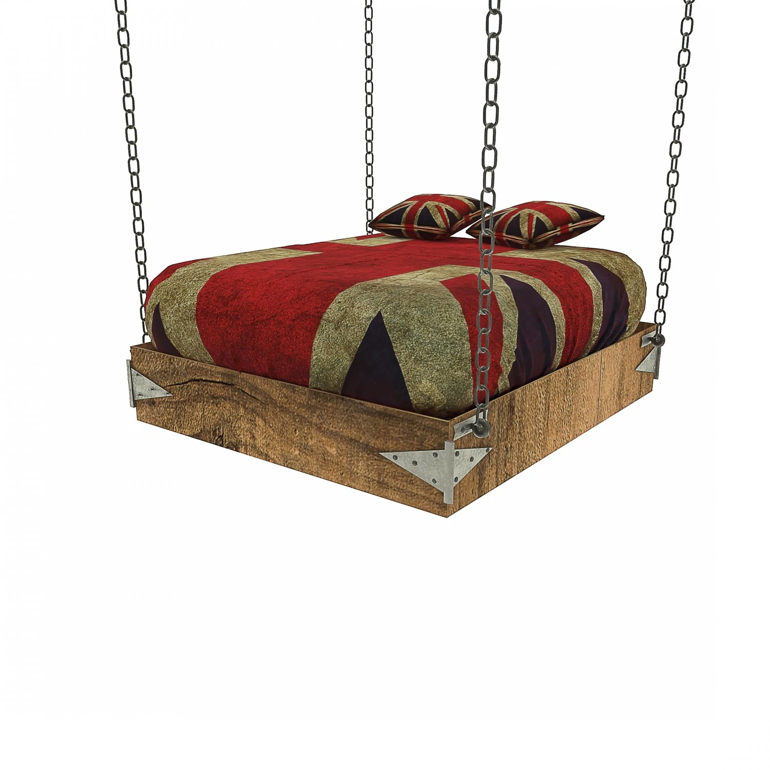 Hanging bed 3D Model .c4d .max .obj .3ds .fbx .stl .blend 