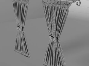 커튼 3D 모델