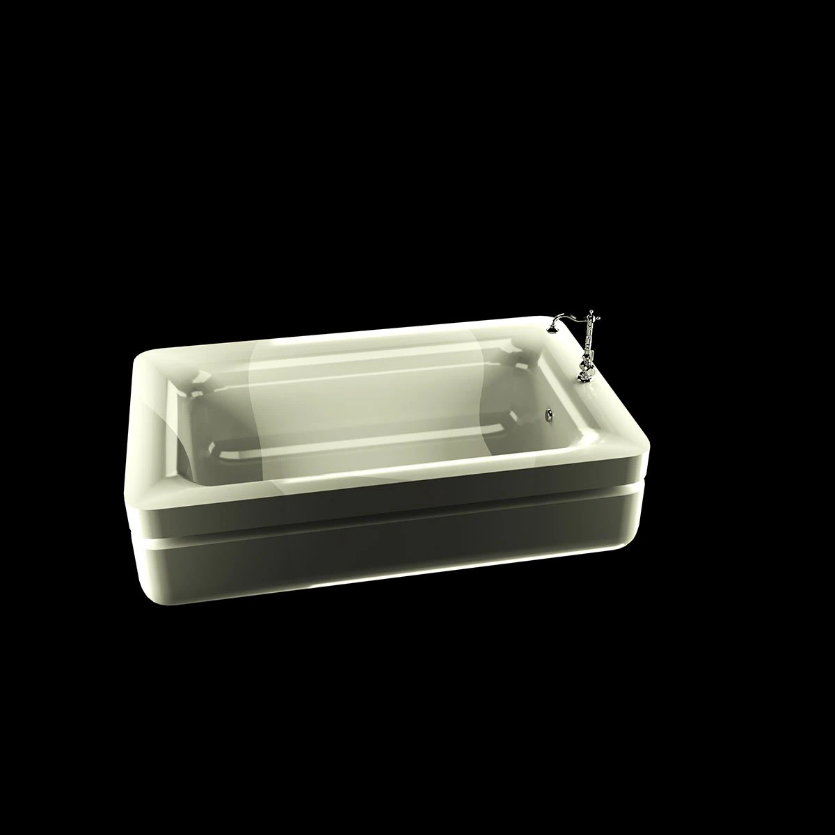 Acrylic bath 3D Model .c4d .max .obj .3ds .fbx .stl .blend 