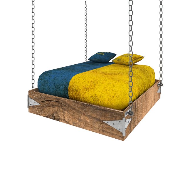 Hanging bed Model 3D .c4d .max .obj .3ds .fbx .stl .blend 