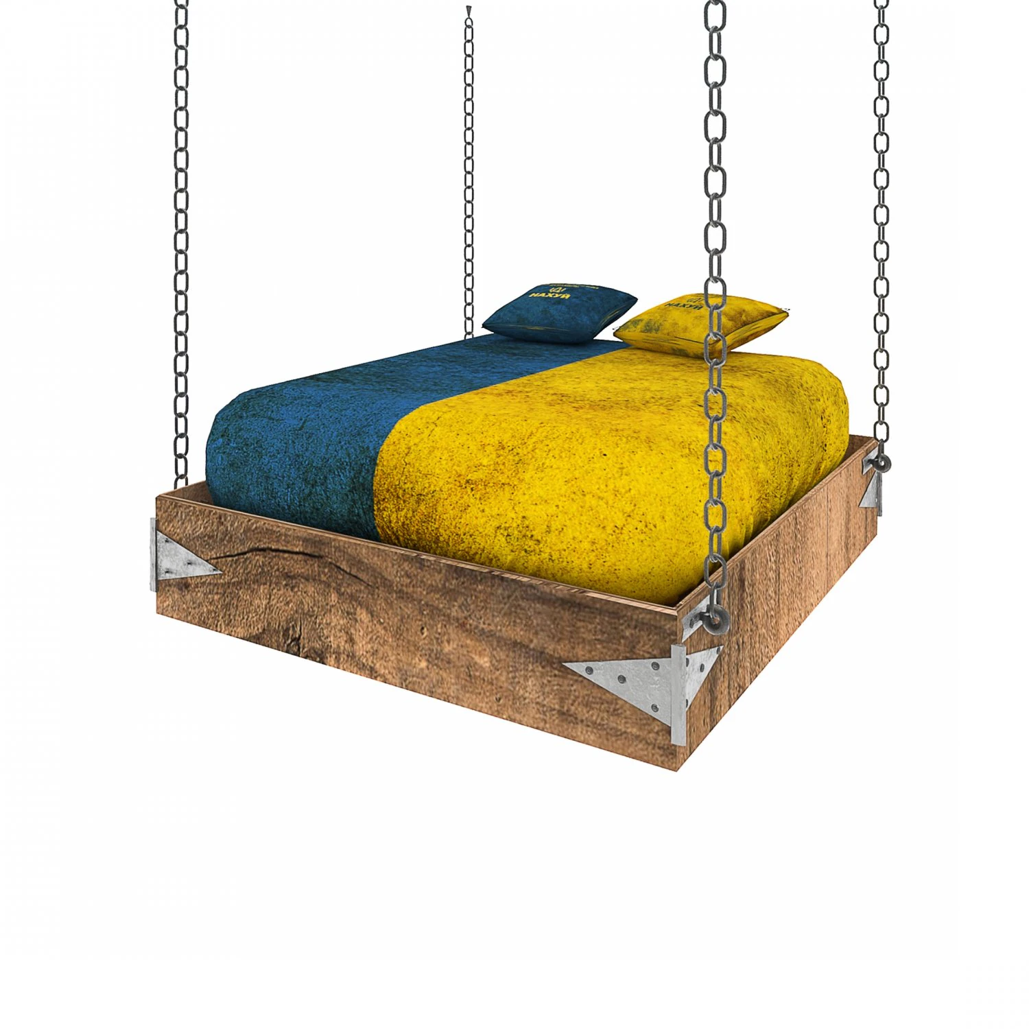 Hanging bed 3D Model .c4d .max .obj .3ds .fbx .stl .blend