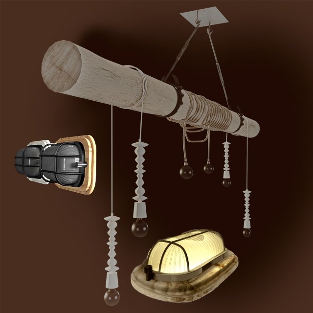 Lamps for Vilage style interiors 3Dモデル .c4d .max .obj .3ds .fbx .stl .blend 