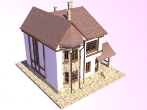 Cotegge Fachwerk Style 3D Model