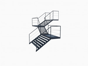 Industrial Staircase 3D Model
