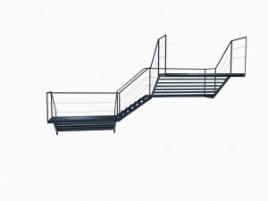 Industrial Staircase 3D Model