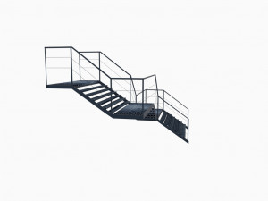 Industrial Staircase 3D Model