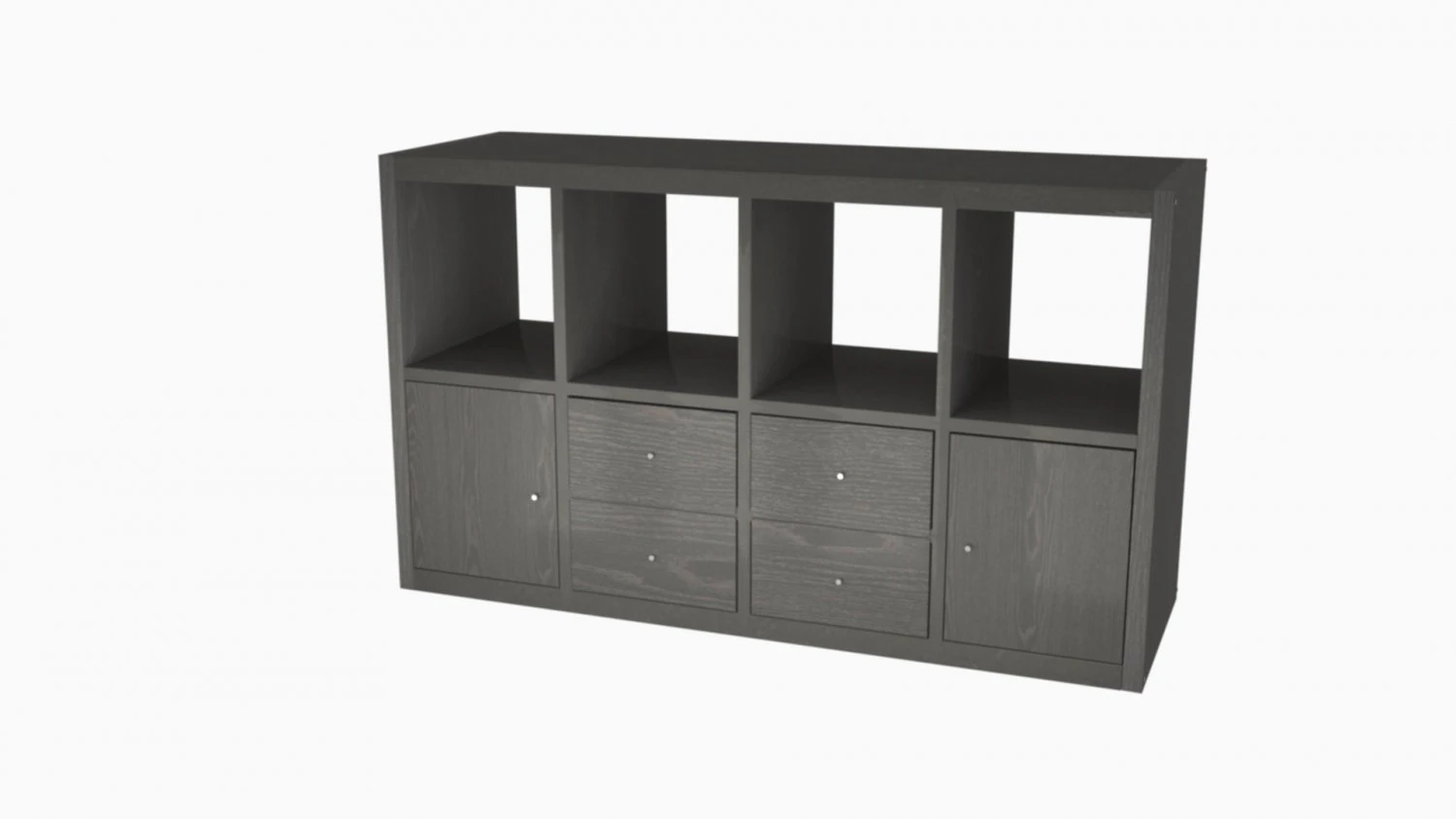 IKEA KALLAX29197572 shelf with 4 inserts 3D Model .c4d .max .obj .3ds .fbx .stl .blend 