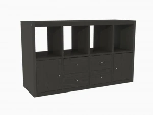 IKEA KALLAX29197572 shelf with 4 inserts 3D Model