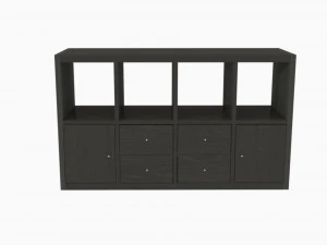 IKEA KALLAX29197572 shelf with 4 inserts 3D Model