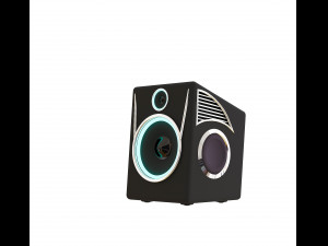 High-frequency modern loudspeaker with illumination Model 3D