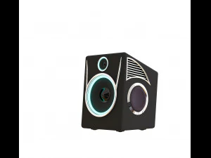 带照明的高频现代扬声器 3D 模型