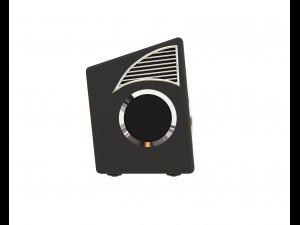 High-frequency modern loudspeaker with illumination 3D Model