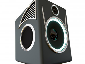 High-frequency modern loudspeaker with illumination 3D Model