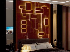 Decorative wall panel for interior 3D Model