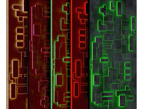 Decorative wall panel for interior 3D Model
