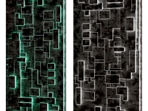Decorative wall panel for interior 3D Model