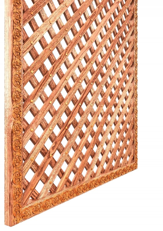 Decorative lattice panel on the wall Model 3D .c4d .max .obj .3ds .fbx .stl .blend 