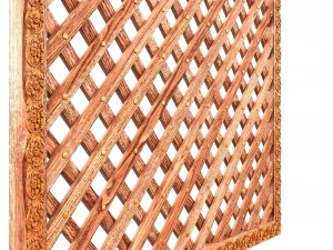 墙上的装饰格子面板 3D 模型