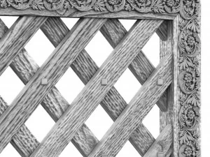 Decorative lattice panel on the wall 3D Model