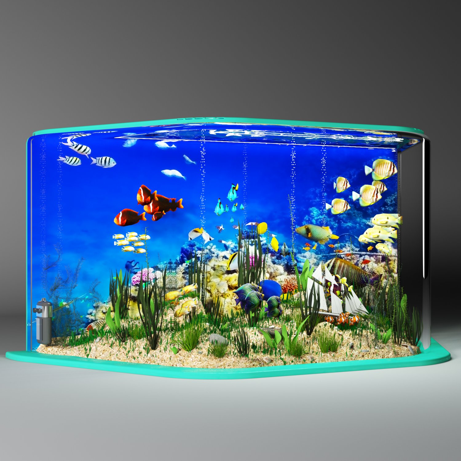 Aquarium Fish Net 3D Model $19 - .3ds .blend .c4d .fbx .max .ma
