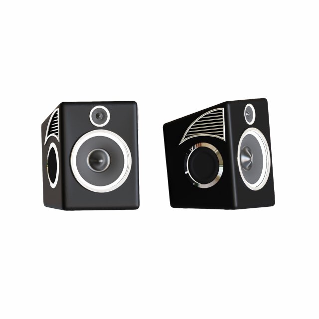 Speakers Model 3D .c4d .max .obj .3ds .fbx .stl .blend 