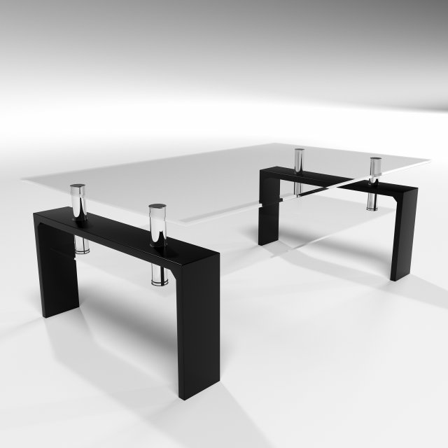 Glass Table Model 3D .c4d .max .obj .3ds .fbx .stl .blend 