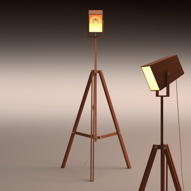 Floor Lamp 3D Модель .c4d .max .obj .3ds .fbx .stl .blend 
