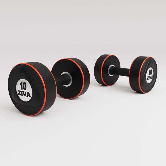 Dumbbells Model 3D .c4d .max .obj .3ds .fbx .stl .blend 