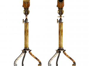 Antique Telescope and tripod 3D 模型