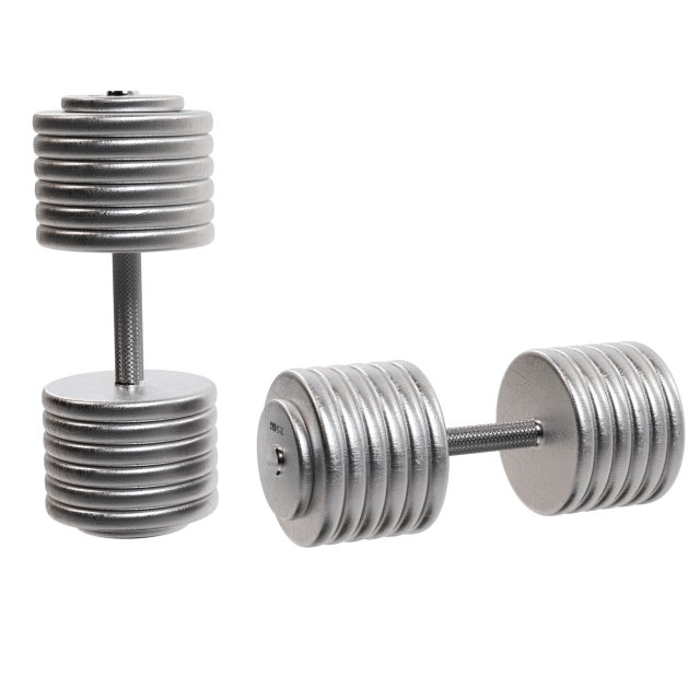 Set of 20 dumbbells from 5 to 100 kg 3D मॉडल .c4d .max .obj .3ds .fbx .stl .blend 
