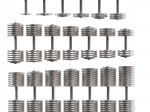 Set of 20 dumbbells from 5 to 100 kg 3D मॉडल