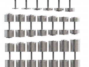 Conjunto de 20 halteres de 5 a 100 kg Modelo 3D