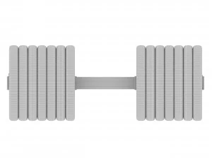 Conjunto de 20 halteres de 5 a 100 kg Modelo 3D