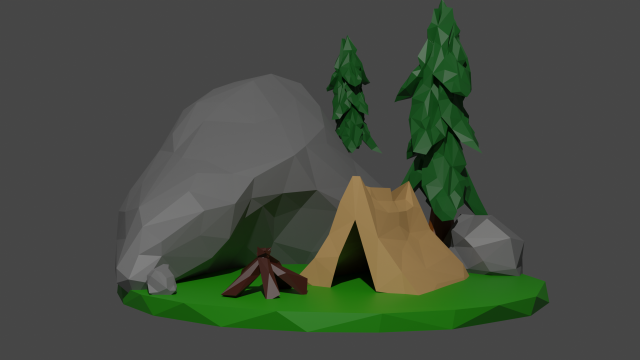 Camp 3D 模型 .c4d .max .obj .3ds .fbx .stl .blend 