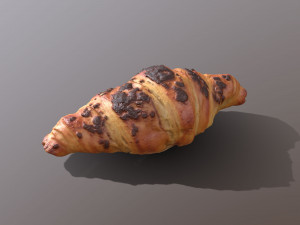 chocolate croissant Modelo 3D