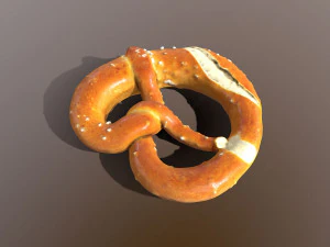 bagel pretzel Modello 3D