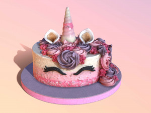 Unicorn Cake 3D Model