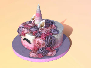 Unicorn Cake 3D Model