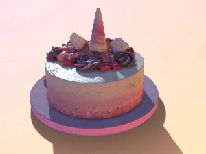 Unicorn Cake 3D Model