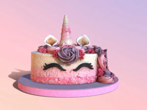 Unicorn Cake 3D Model