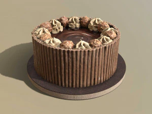 Tort cygaretkowy Ferrero Rocher Model 3D