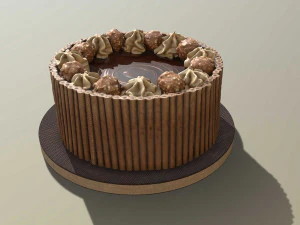 Ferrero Rocher Cigarillo Cake 3D Model