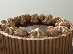 Ferrero Rocher Cigarillo Cake Modelo 3D