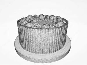 Ferrero Rocher Cigarillo Cake 3D Model