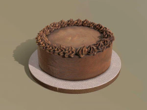 Chocolate Buttercream Cake 3D Model